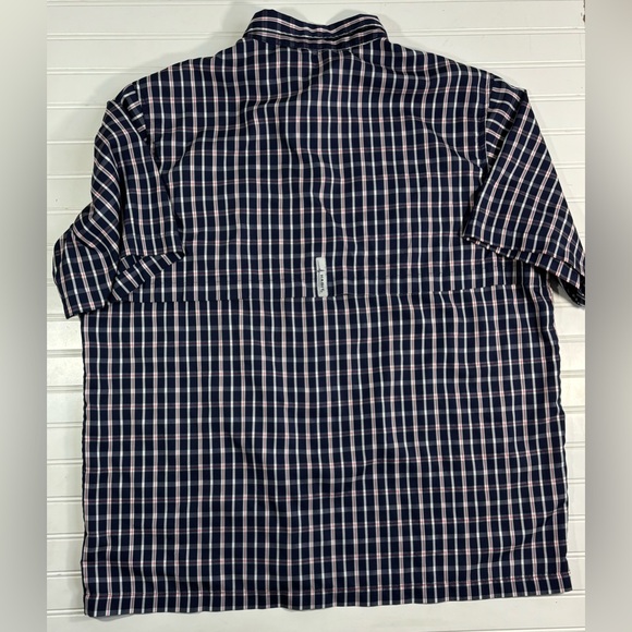 Habit Men’s Short Sleeve Plaid Shirt Button Up Size XL Solar Factor Hiking Camp - Picture 13 of 16